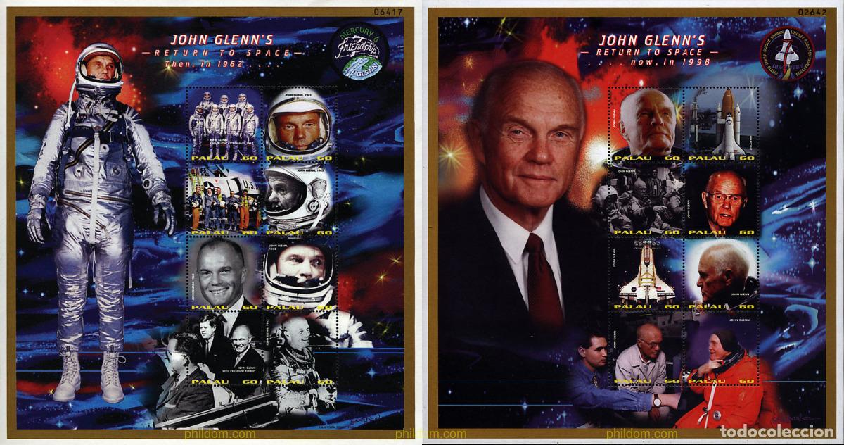 Sellos: 337160 MNH PALAU 1998 JOHN GLENN VUELVE AL ESPACIO