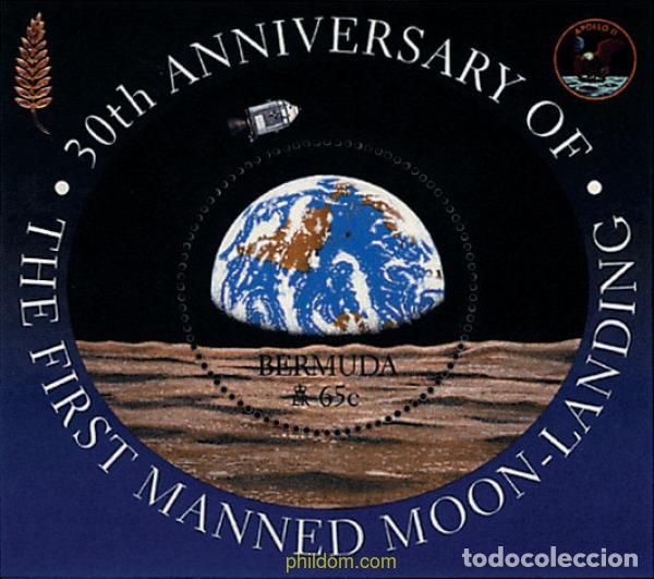 Sellos: 47676 MNH BERMUDAS 1999 30 ANIVERSARIO DE LA LLEGADA DEL HOMBRE A LA LUNA