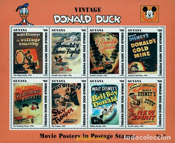 Sellos: 182835 MNH GUYANA 1993 POSTERS DE PRODUCCIONES DE DISNEY