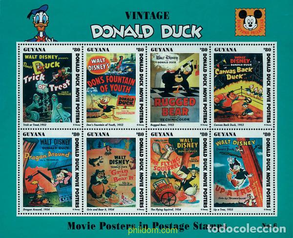 Sellos: 182840 MNH GUYANA 1993 POSTERS DE PRODUCCIONES DE DISNEY