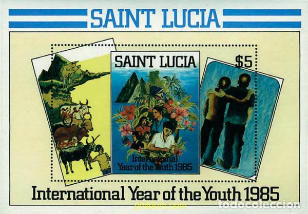 Sellos: 47911 MNH SANTA LUCIA 1985 A&Ntilde;O INTERNACIONAL DE LA JUVENTUD