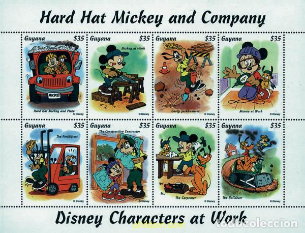 Sellos: 593930 MNH GUYANA 1995 LOS PERSONAJES DE DISNEY EN EL TRABAJO