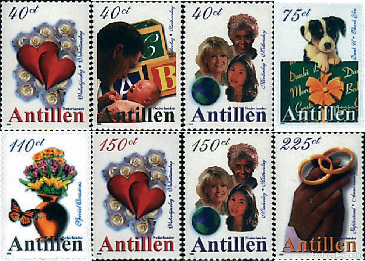 Sellos: 82041 MNH ANTILLAS HOLANDESAS 2000 SELLOS DE SAN VALENTIN