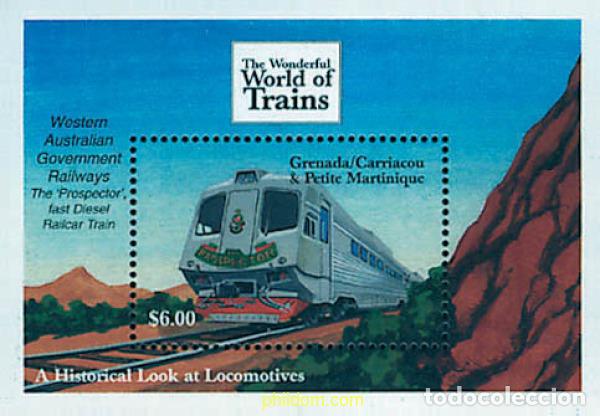 Sellos: 320337 MNH GRANADA GRANADINAS 2000 LOCOMOTORAS