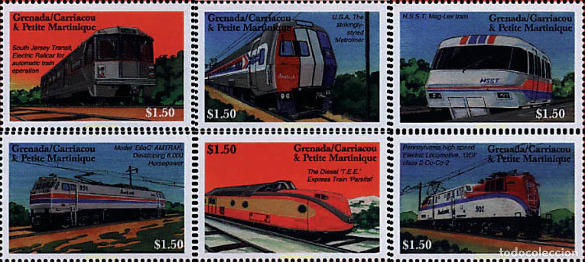Sellos: 212676 MNH GRANADA GRANADINAS 2000 LOCOMOTORAS
