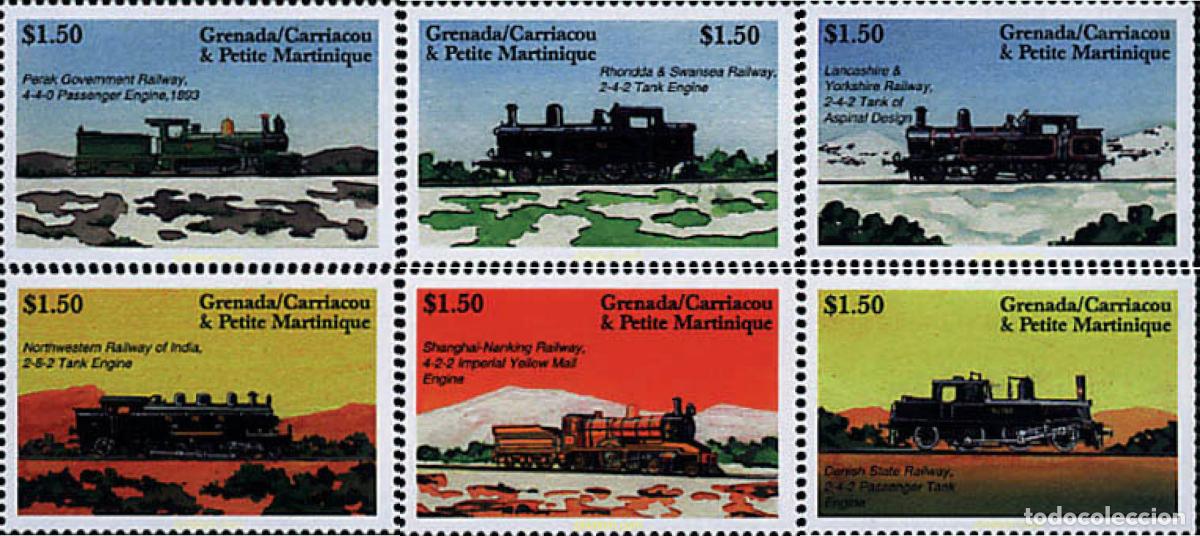 Sellos: 212707 MNH GRANADA GRANADINAS 2000 LOCOMOTORAS