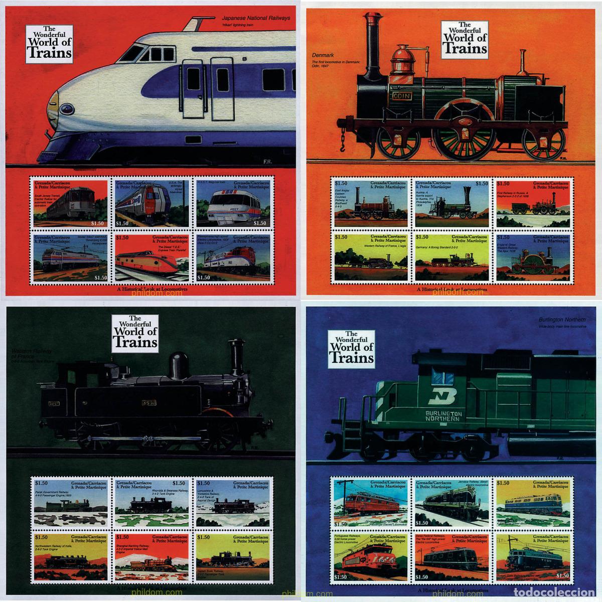 Sellos: 311581 MNH GRANADA GRANADINAS 2000 LOCOMOTORAS