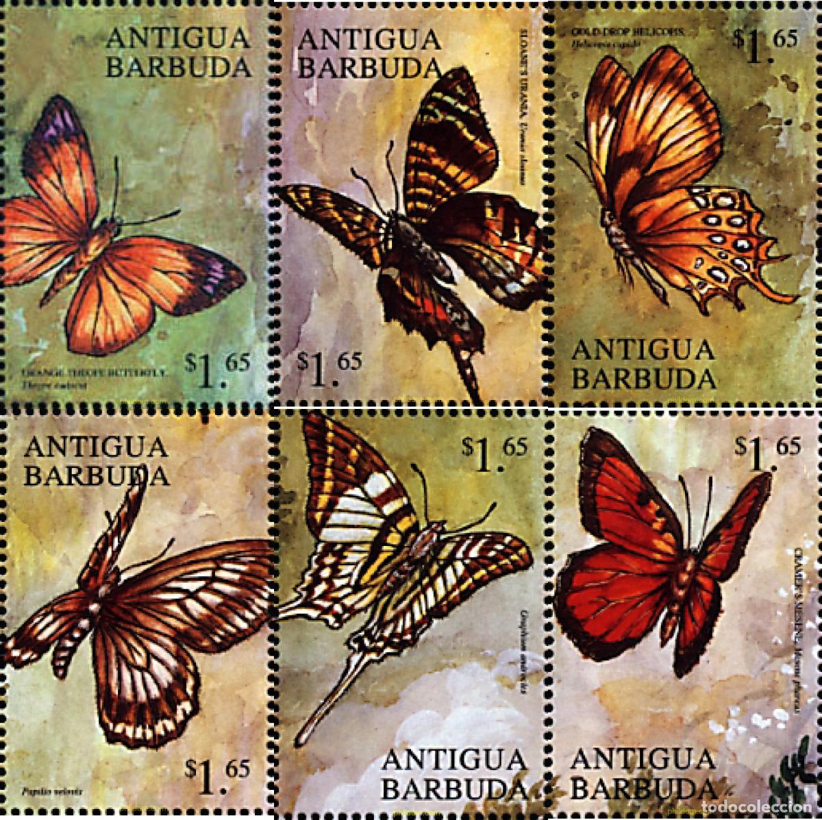 Sellos: 286998 MNH ANTIGUA Y BARBUDA 2000 MARIPOSAS DE ANTIGUA