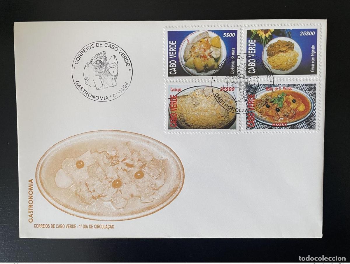 Sellos: Cabo Verde 1998 Mi. 742 - 745 FDC Gastronomia Gastronom&iacute;a Comida