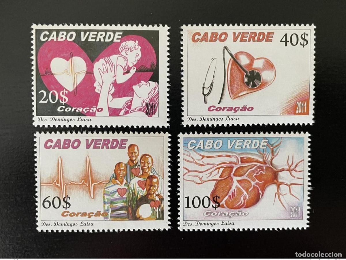 Sellos: Cabo Verde 2011 Mi. 992 - 995 Coracao Heart Herz Coeur