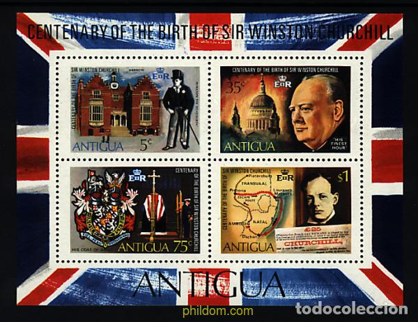 Sellos: 57169 MNH ANTIGUA 1974 CENTENARIO DEL NACIMIENTO DE SIR WINSTON CHURCHILL