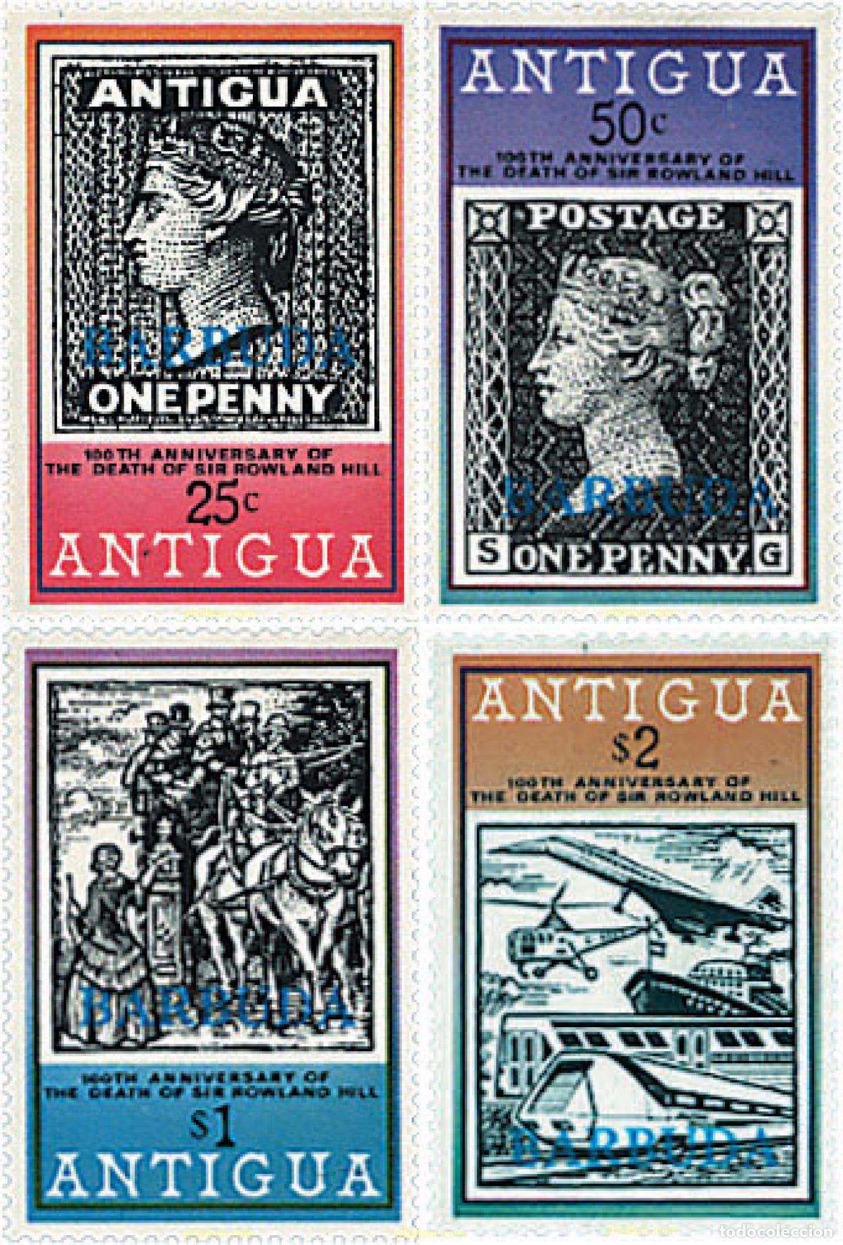 Francobolli: 57356 MNH BARBUDA 1979 CENTENARIO DE LA MUERTE DE SIR ROWLAND HILL