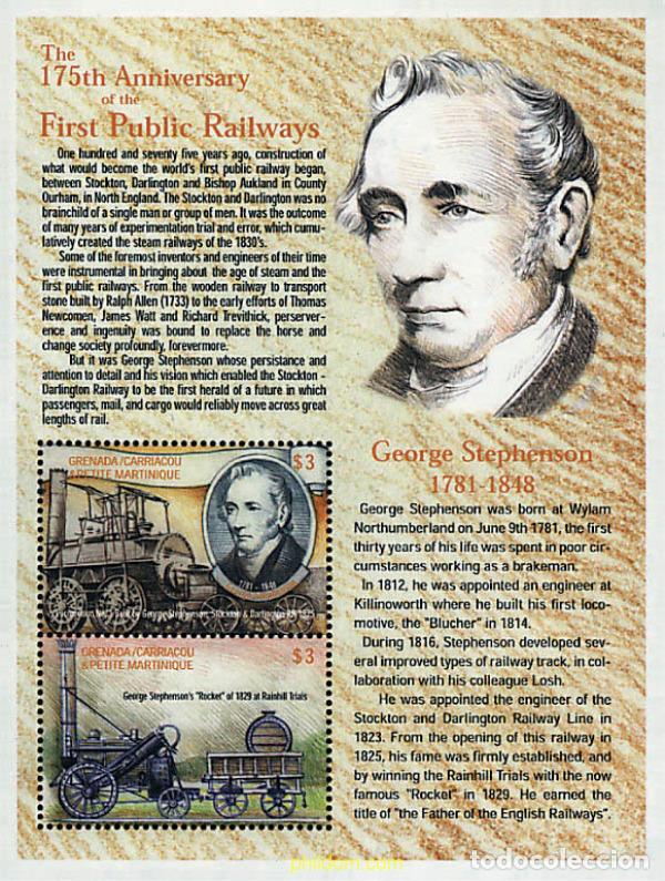Briefmarken: 320315 MNH GRANADA GRANADINAS 2000 175 ANIVERSARIO DEL PRIMER FERROCARRIL