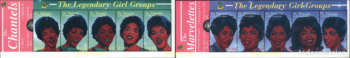 Sellos: 360532 MNH SAN VICENTE 2000 FAMSOSOS GRUPOS DE MUSICA FEMENINOS