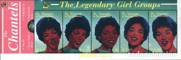 Sellos: 608018 MNH SAN VICENTE 2000 FAMSOSOS GRUPOS DE MUSICA FEMENINOS