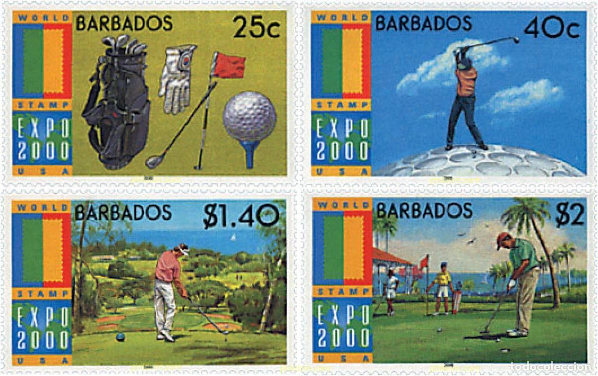 Sellos: 71988 MNH BARBADOS 2000 WORLD STAMP EXPO 2000. EXPOSICION FILATELICA MUNDIAL