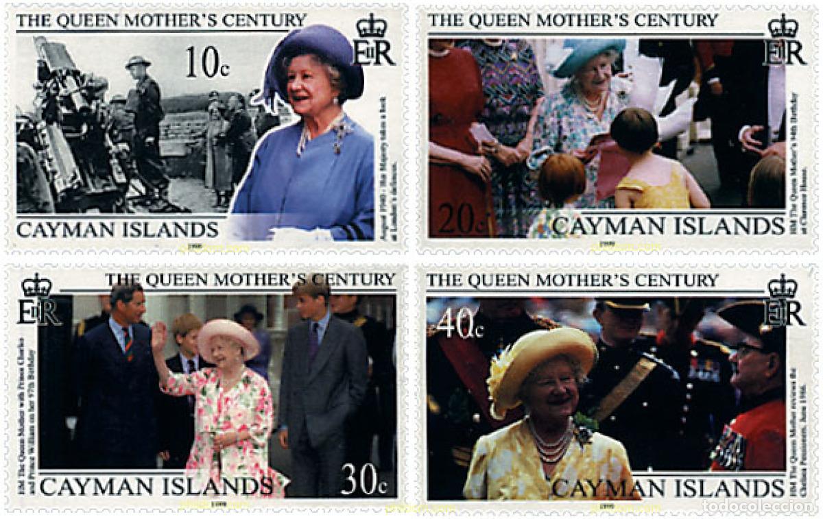Sellos: 51065 MNH CAIMAN Islas 1999 HOMENAJE A LA REINA MADRE ELISABET