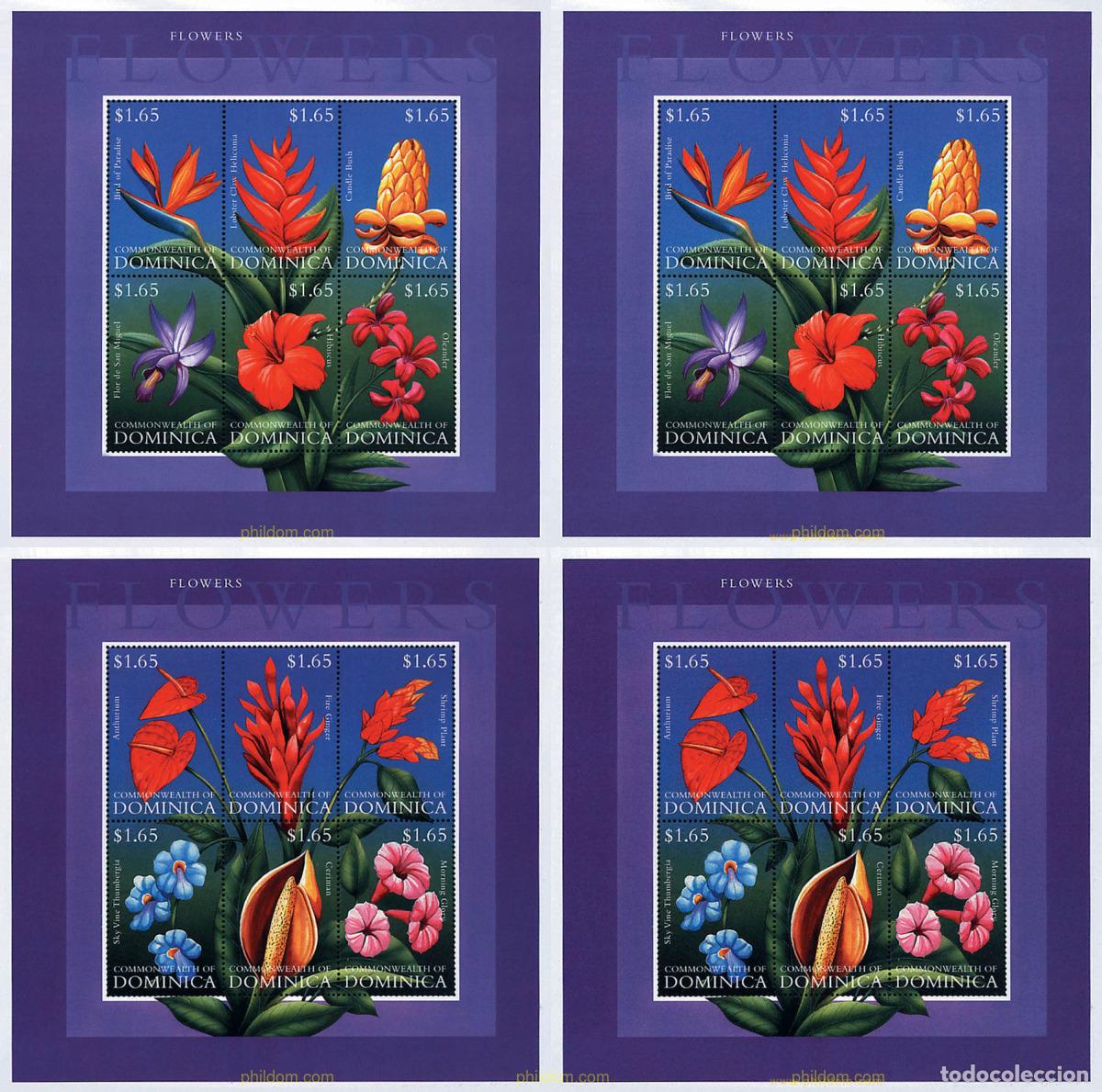 Sellos: 304607 MNH DOMINICA 2000 FLORES