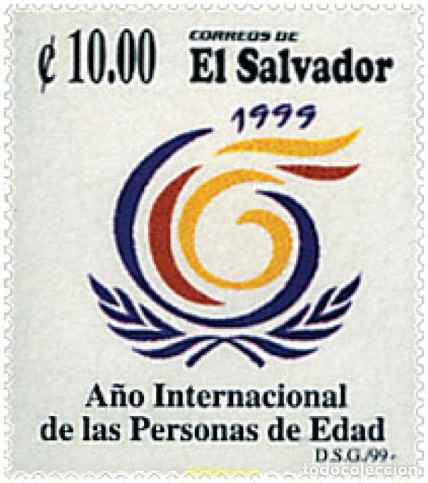 Sellos: 52042 MNH EL SALVADOR 1999 A&Ntilde;O INTERNACIONAL DE LA TERCERA EDAD