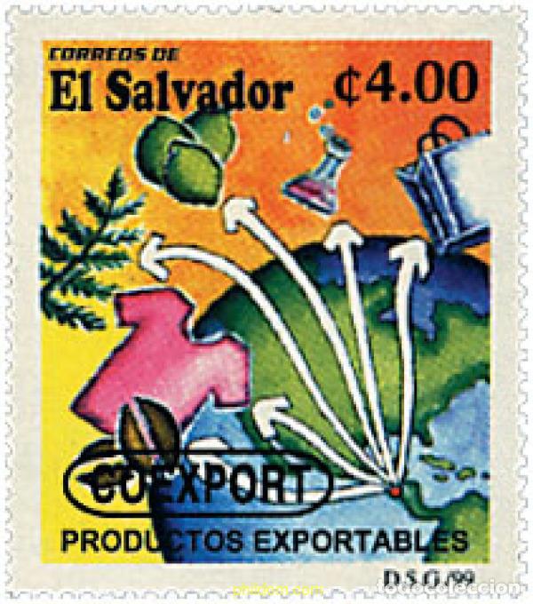 Sellos: 52041 MNH EL SALVADOR 1999 COEXPORT. PRODUCTOS EXPORTABLES