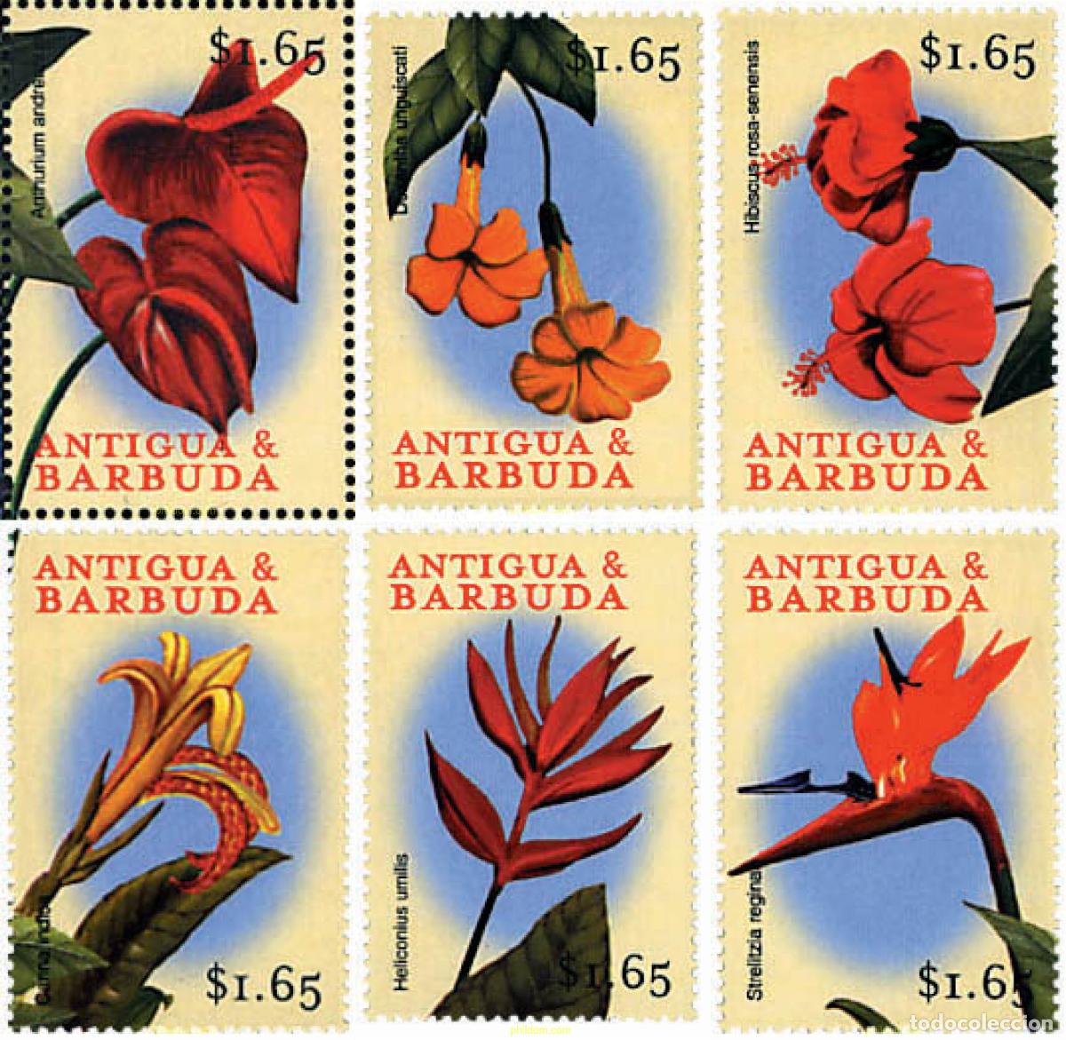 Sellos: 286636 MNH ANTIGUA Y BARBUDA 2000 FLORES
