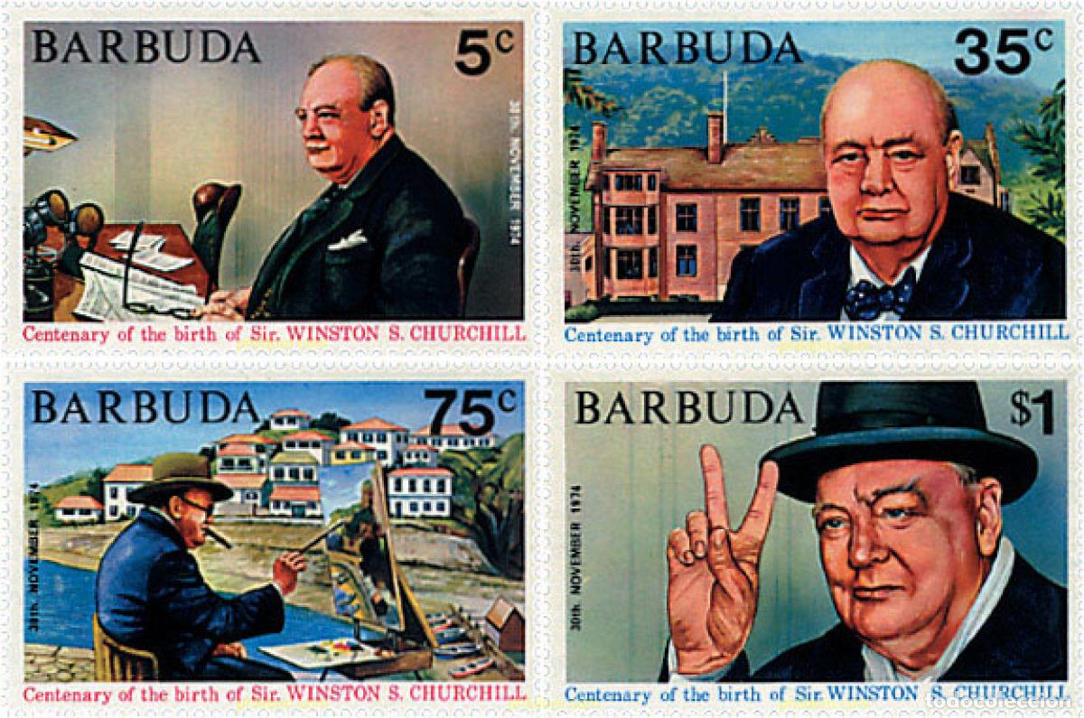 Sellos: 54751 MNH BARBUDA 1974 CENTENARIO DEL NACIMIENTO DE SIR WINSTON CHURCHILL