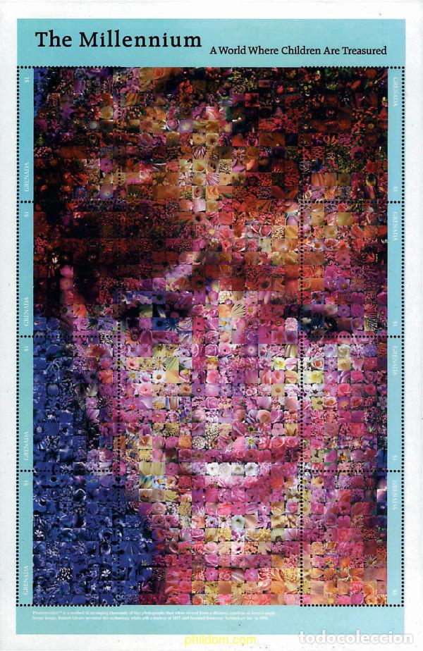 Selos: 289284 MNH GRANADA 1999 CARAS DEL MILENIO. FOTOMOSAICO DE DIANA, PRINCESA DE GALES