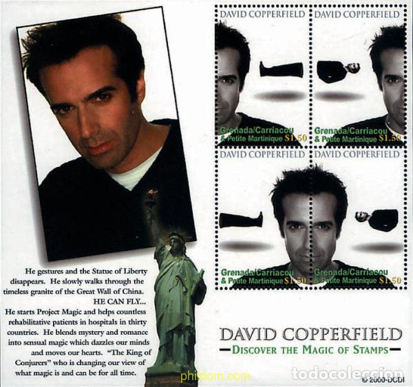 Sellos: 320331 MNH GRANADA GRANADINAS 2000 HOMENAJE AL MAGICO DAVIC COPPERFIELD