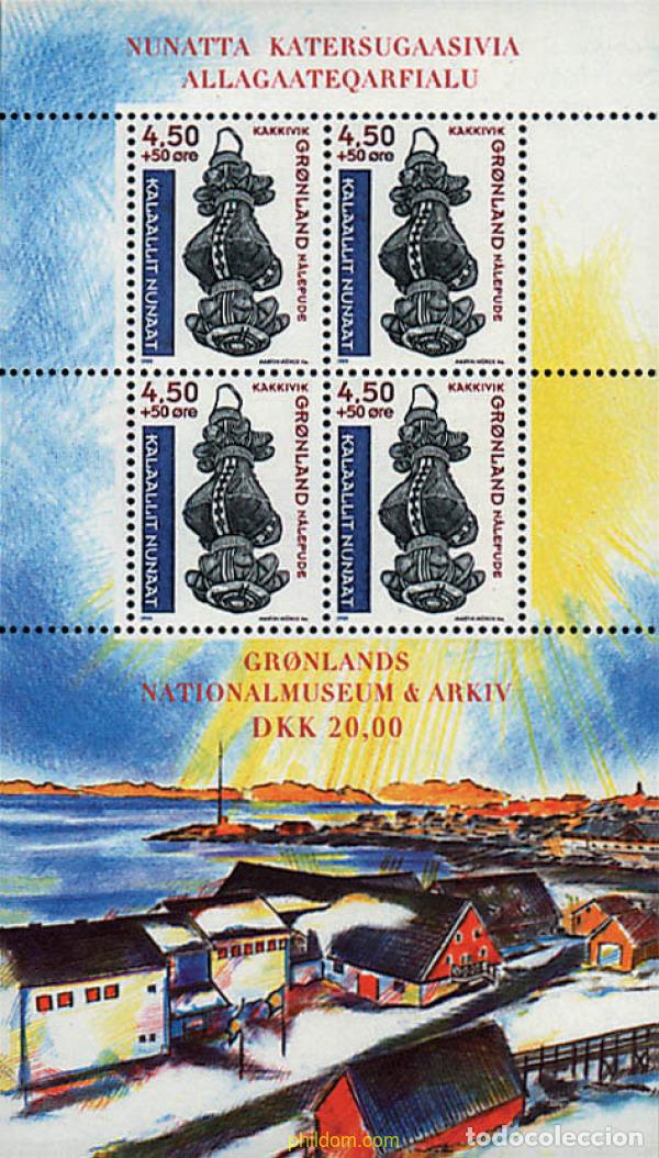Sellos: 55330 MNH GROENLANDIA 1999 SELLO CON SOBRETASA A BENEFICIO DEL MUSEO NACIONAL DE GROENLANDIA