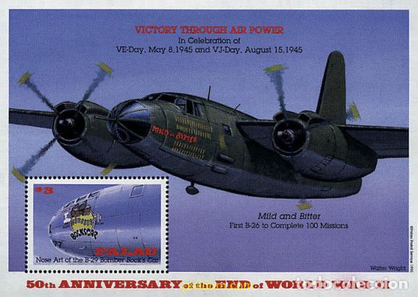 Sellos: 56819 MNH PALAU 1995 50 ANIVERSARIO DE LA SEGUNDA GUERRA MUNDIAL