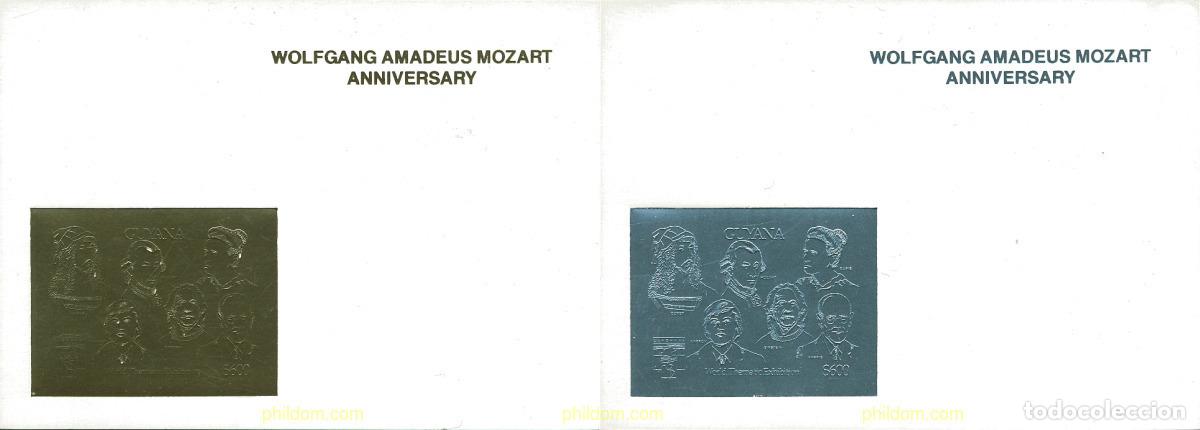 Sellos: 118066 MNH GUYANA 1993 BICENTENARIO DE LA MUERTE DE W. A. MOZART