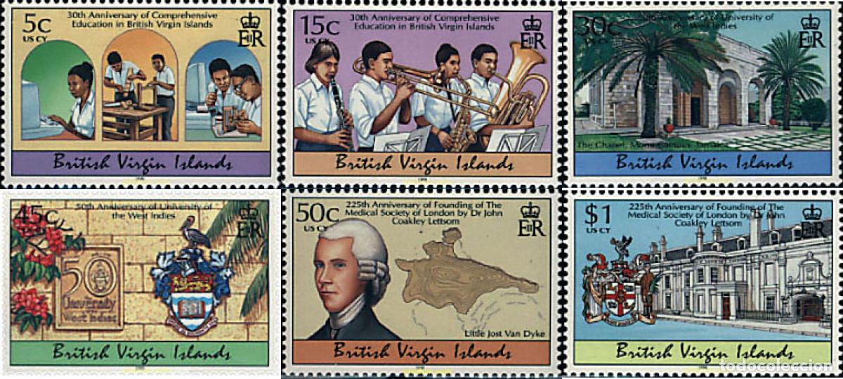 Sellos: 88908 MNH VIRGENES BRITANICAS Islas 1998 ANIVERSARIOS