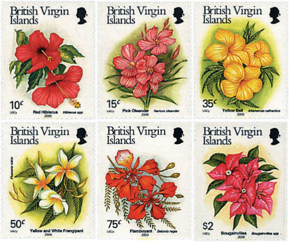 Sellos: 92953 MNH VIRGENES BRITANICAS Islas 2000 FLORES