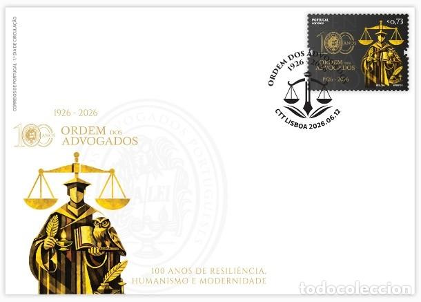 Sellos: Portugal y FDC 100 a&ntilde;os del Colegio de Abogados 1926-2026 (38688)