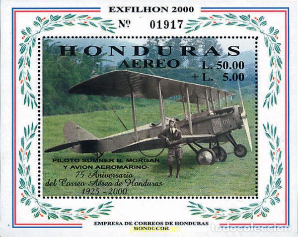 Sellos: 89521 MNH HONDURAS 2000 75 ANIVERSARIO DEL CORREO AEREO EN HONDURAS
