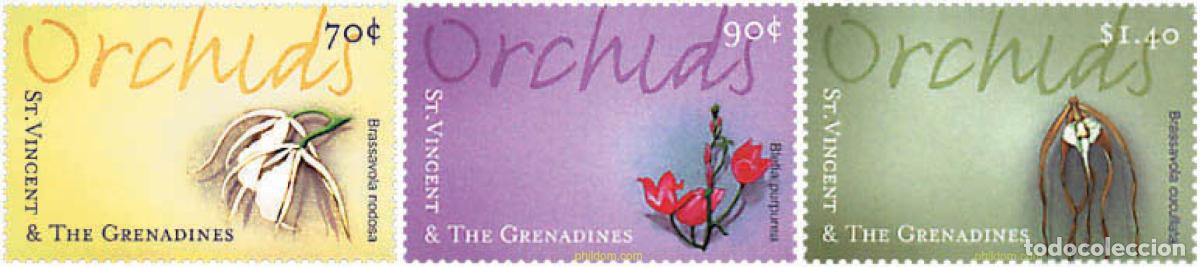 Sellos: 93245 MNH SAN VICENTE 2000 ORQUIDEAS DEL CARIBE