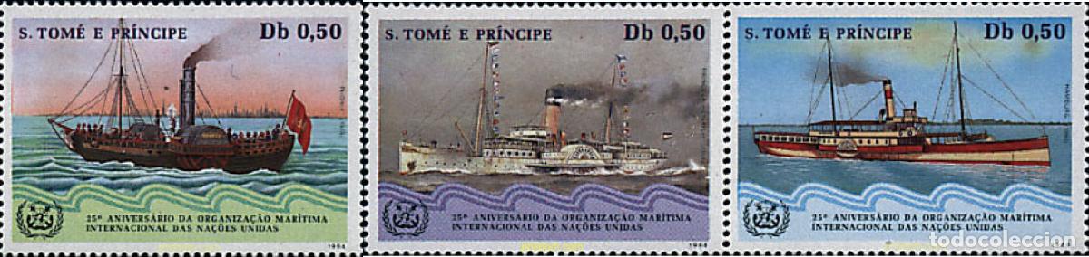 Sellos: 361115 MNH SANTO TOME Y PRINCIPE 1984 25 ANIVERSARIO DE LA ORGANIZACION MARITIMA INTERNACIONAL