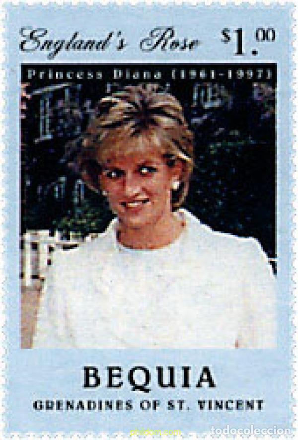Sellos: 58758 MNH SAN VICENTE GRANADINAS. BEQUIA 1997 PRINCESA DIANA DE GALES