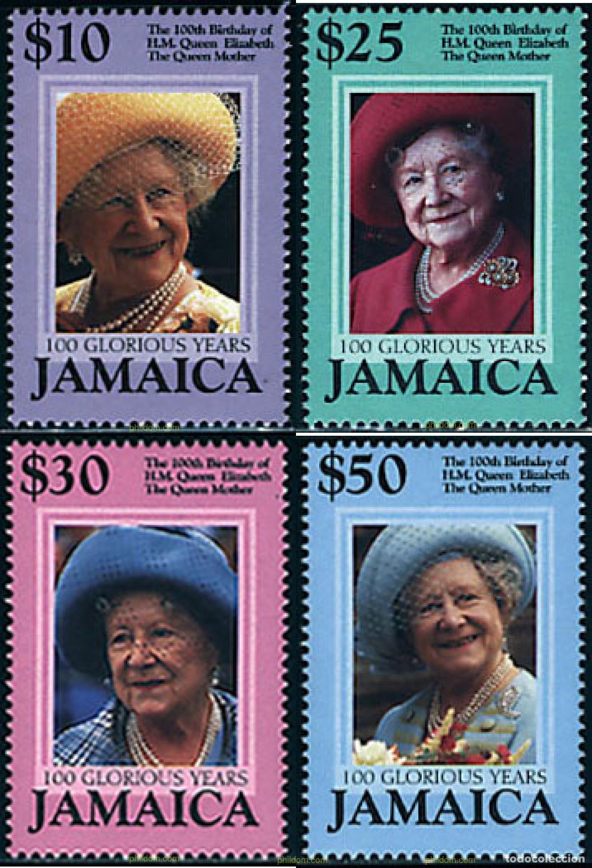 Sellos: 66801 MNH JAMAICA 2000 CENTENARIO DE LA REINA MADRE