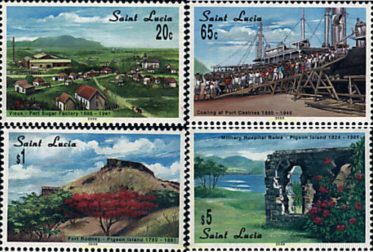 Sellos: 93293 MNH SANTA LUCIA 2000 HISTORIA DE LA ISLA