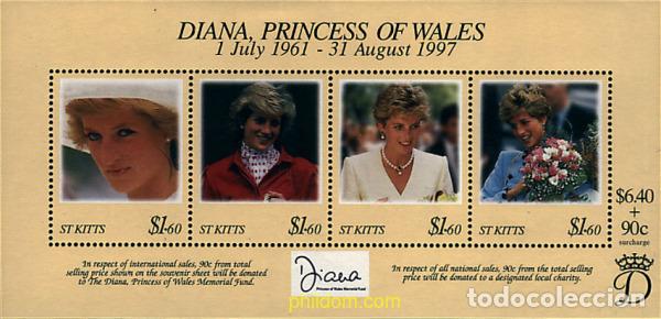 Sellos: 61208 MNH SAN KITTS 1998 FUNDACION PRINCESA DE GALES