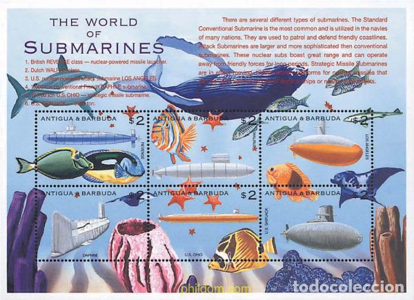 Sellos: 281951 MNH ANTIGUA Y BARBUDA 2000 EL MUNDO DE LOS SUBMARINOS