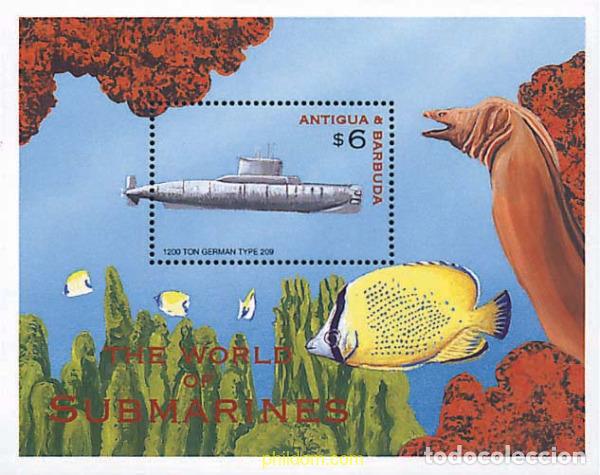 Sellos: 286639 MNH ANTIGUA Y BARBUDA 2000 EL MUNDO DE LOS SUBMARINOS