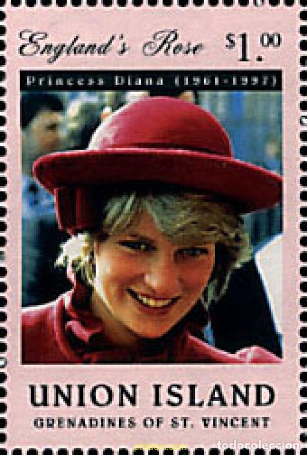 Sellos: 64258 MNH SAN VICENTE GRANADINAS. UNION ISLAND 1997 HOMENAJE A LA PRINCESA DIANA DE GALES