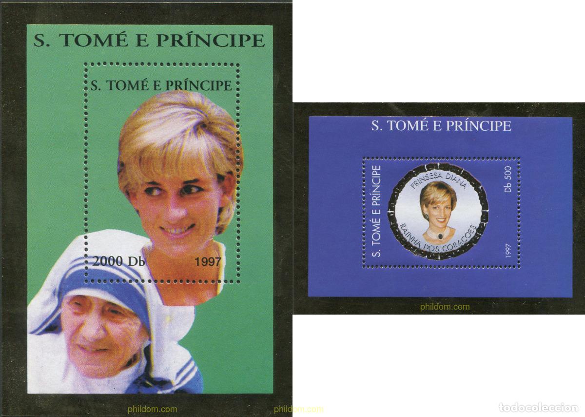 Sellos: 681697 MNH SANTO TOME Y PRINCIPE 1997 HOMENAJE A LA PRINCESA DIANA DE GALES