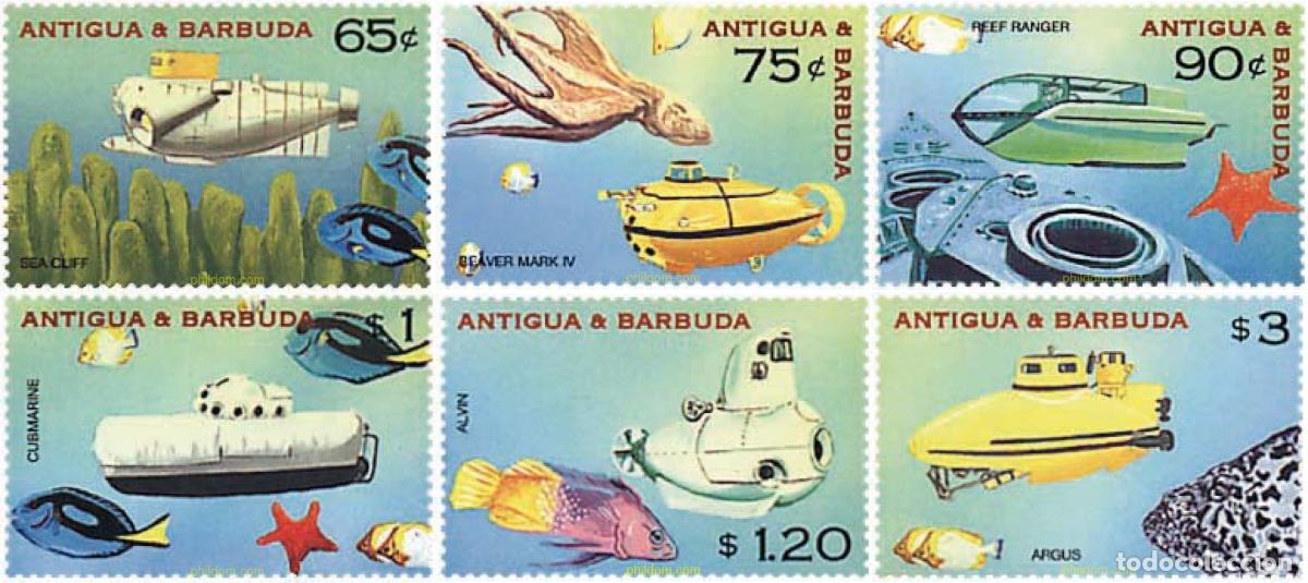 Sellos: 64807 MNH ANTIGUA Y BARBUDA 2000 EL MUNDO DE LOS SUBMARINOS