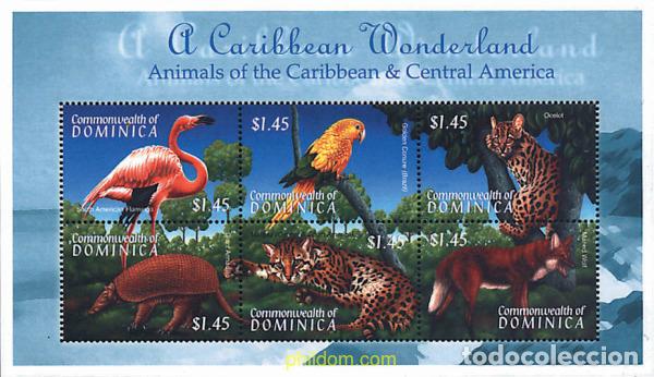 Sellos: 610388 MNH DOMINICA 2001 FAUNA DEL CARIBE Y AMERICA CENTRAL