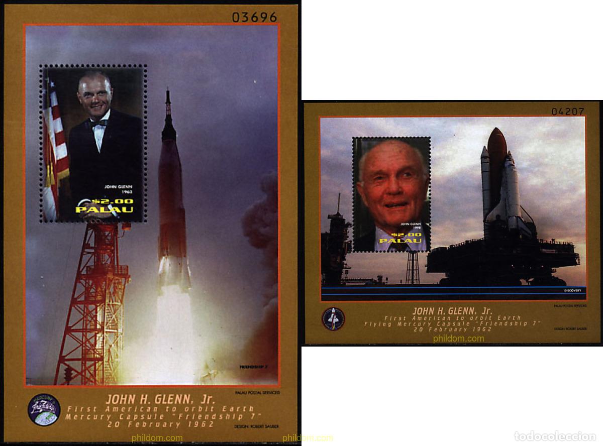 Sellos: 65369 MNH PALAU 1998 JOHN GLENN VUELVE AL ESPACIO