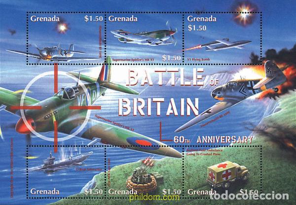 Sellos: 602439 MNH GRANADA 2000 60 ANIVERSARIO DE LA BATALLA DE INGLATERRA