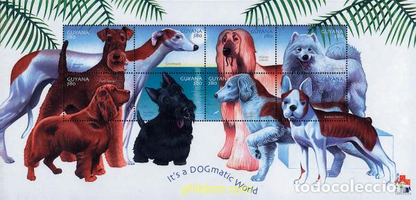 Sellos: 368798 MNH GUYANA 2001 HONG KONG 2001. EXPOSICION FILATELICA INTERNACIONAL. PERROS